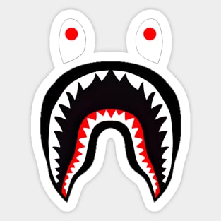 Bape shark logo white store